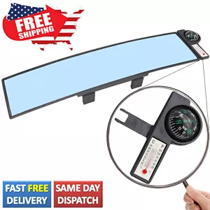 Large 12'' Universal Car Interior Rear View Mirror Anti Glare Wide Angle Safety - Picture 1 of 9