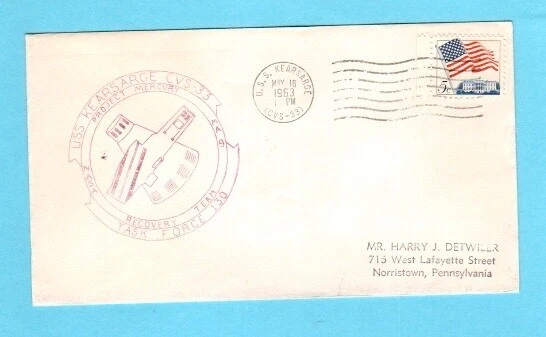 MA-9 PROJECT MERCURY  USS KEARSARGE PRIME RECOVERY SHIP - 05/16/1963 - Image 1 of 1