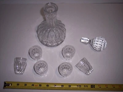 Juego de cristal de bohemia, licor/vodka, jarra y 6 vasos de chupito Foto 1 de 4