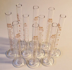 Cilindro de vidrio graduado 10 ml vaso medidor tiro Nuevo - Imagen 1 de 2