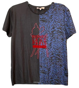 disneyland paris collection shirt womens size medium bambi black blue deer - Picture 1 of 5
