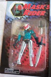 VINTAGE MASK´S RIDER masked   , DOUBLE FACE ACTION FIGURE BOOTLEG, 90´S