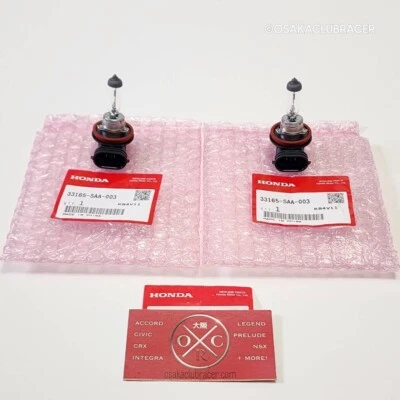 2x Luz antiniebla genuina OEM Honda Acura / bombilla de haz bajo H11 12V 55W 33165-SAA-003 Foto 1 de 4