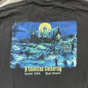 Vintage 2004 Disney Magic Kingdom ‘A Ghoulish Gathering’ Long Sleeve Shirt XL - Picture 1 of 12