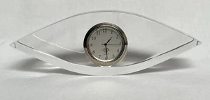 Lenox Ovations Introspect Small Crystal Desk Clock - 6.25” X 2.25” - Picture 1 of 9