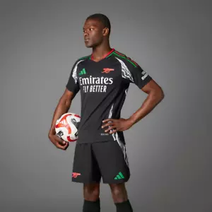 Camiseta Adidas Arsenal visitante 24/25 auténtica nueva con etiquetas (talla L de EE. UU.) - IT6147 negra - Imagen 1 de 10