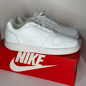 Nike Ebernon Low Women's 10.5 Triple White Sneakers Running Shoes AQ1775-100 - Picture 1 of 12