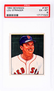 1950 Bowman #187 Lou Stringer PSA 6
