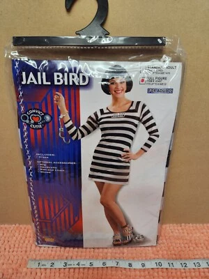 Forum "Jail Bird" Halloween Costume Convict Cutie Womens Sz Full Figure NEW - Image 1 of 4