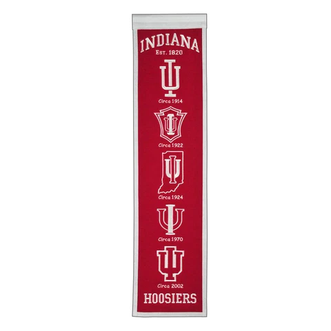 Indiana Hoosiers Heritage Banner Wool Retro Banner Cover