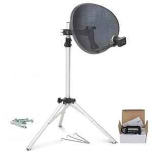 60cm plato cuádruple LNB y trípode + buscador de satélite portátil camping caravana para el cielo - Imagen 1 de 13