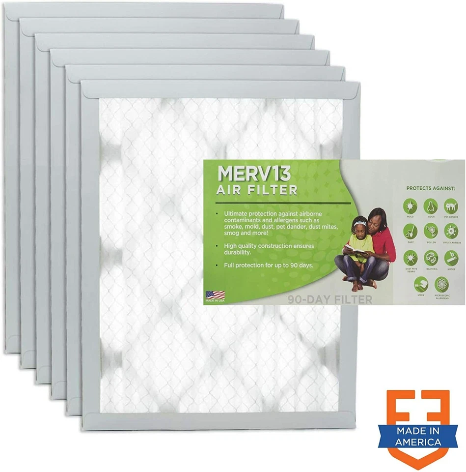 Filters Fast 10x10x1 MERV 13 1 Inch Pleated HVAC AC Furnace Air Filters 6 Pack - Image 1 of 1