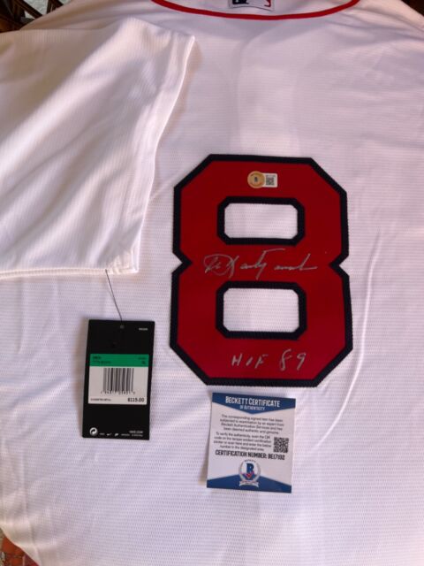 Carl Yastrzemski Boston Red Sox Autographed Deluxe Framed Gray Mitchell & Ness Replica Jersey with HOF 89 Inscription