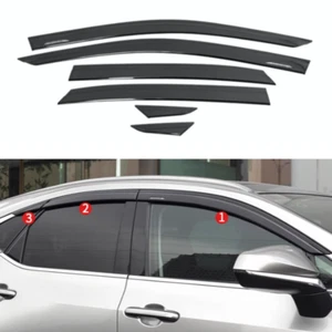 For Lexus NX250 350h 2022-24 Black Window Wind Visors Rain Guard Vent Deflectors - Picture 1 of 6