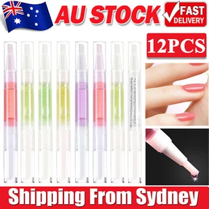 12 PCS Nail Cuticle Oil Pen Set Gel Nail Oil Care Treatment Manicure Repair Pen - Picture 1 of 11