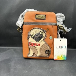 Chala Pug Dog Crossbody Bag Cell Phone Purse - Picture 1 of 3