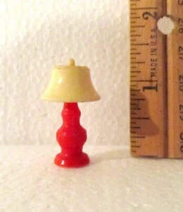 1950's Plastic Dollhouse Table Lamp 1 & 1/4 inch - Picture 1 of 3