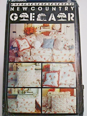 Pillows Bed Caddy Craft Butterick 6049 Sewing Pattern UC VTG New Country Gear - Image 1 of 4