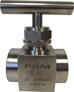 PRM Needle Valve 2” NPT 304 Stainless Steel 6000 PSI - Picture 1 of 7