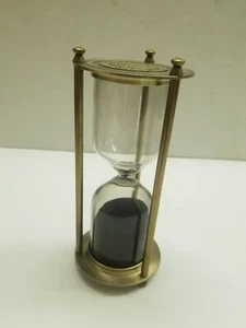 Kelvin Hughes 1917 London HOURGLASS brass Black sand - Picture 1 of 4