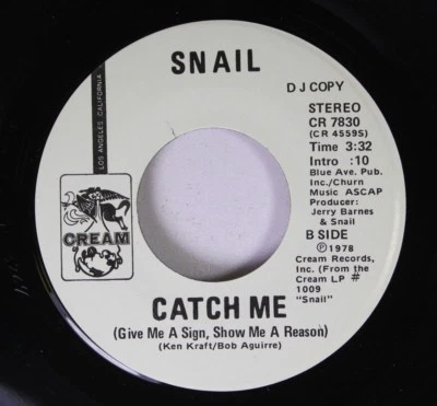 Rock Promo 45 Snail Catch Me On Cream Records - Image 1 of 2