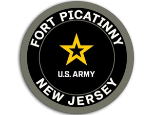 3 inch Round PICATINNY ARSENAL US Army Base Sticker (logo seal decal) Army Lic. - Picture 1 of 1