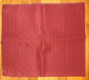Fabric Remnant 1 Yard 54 Wide Linen Like Texture Burgandy Blue Crosses - Picture 1 of 3