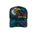 Trucker Cap Mesh Hat Skulls Eagle "Living For The Ride / Fueled with Pride"