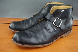 UGG Australia Graham Men's Size 12 Black Leather Monk Strap Chukka Boots Shoes - Picture 1 of 10