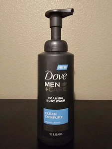 Dove Men + Care espuma instantánea lavado corporal limpio confort micro humedad 13,5 oz - Imagen 1 de 2