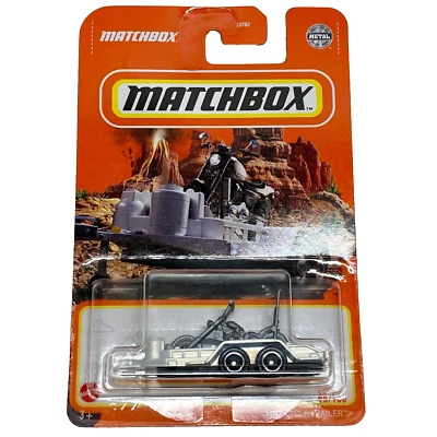 Remolque para bicicletas Matchbox MBX 98/100 blanco camión para motocicletas 1/54 metal nuevo en paquete 2023 Foto 1 de 4