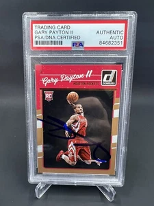Gary Payton II Signed 2016-17 Donruss RC IP Auto PSA/DNA Portland Trail Blazers - Picture 1 of 2