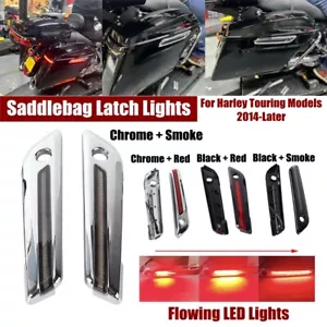 Luz LED de pestillo de alforja luz de freno para Harley Touring Road King 14-22 - Imagen 1 de 41