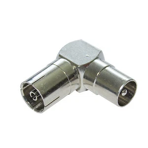 90° Degree Right Angled TV RF Coax Aerial Cable Adaptor Male to Female Angle - Picture 1 of 1