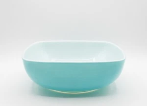 Vintage Pyrex 2 1/2 QT Square Turquoise Blue Serving Hostess Dish #025 - Bild 1 von 12