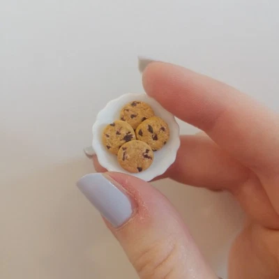 Miniatura dollhouse COOKIES 4 pz in scala 1:12  fatto a mano in fimo - Immagine 1 di 4