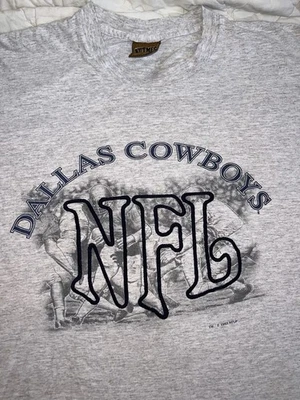 Camiseta De Colección Dallas Cowboys Años 90 1993 NFL Fútbol Para Hombres L Gris Nuez moscada Hecha en EE. UU. Foto 1 de 4