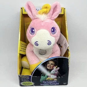 Flashlight Friends Pink Unicorn Plush Stuffed Animal 2013 Bedtime Buddies READ - Picture 1 of 12
