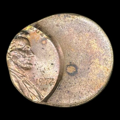 Off Center Struck Error Cent 1972 D FULL DATE Lincoln Penny Mint Error Strike 1m - Image 1 of 2