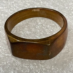 Vintage Copper Brass Tone Band Ring Size 11.5 Unisex Boho Minimalist Jewelry - Picture 1 of 12