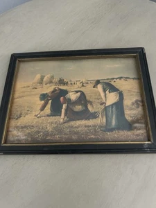 THE GLEANERS VON JEAN FRANCOIS MILLET VINTAGE 1857 GERAHMTER KUNSTDRUCK, 7" X 5" - Bild 1 von 3