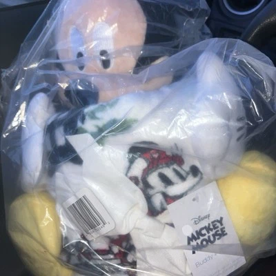 Mickey Mouse Throw Blanket & Plush 19" Mickey Pillow Pal, 2 Pc Cuddle Buddy Set - Image 1 of 4