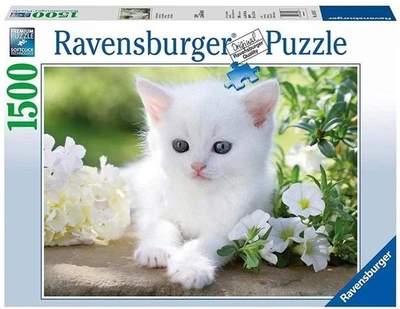 NUEVO Rompecabezas Ravensburger 1500 Piezas 14+ Edades Gatito Blanco Foto 1 de 2