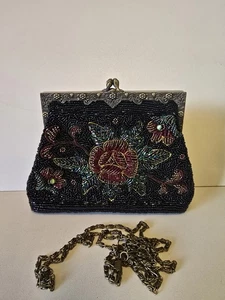 Vintage Butler And Wilson Jewelled Clutch Bag Brass . With Strap - Picture 1 of 6
