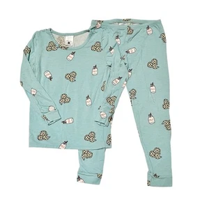 Lovey & Grink Milk and Cookies Modal Two Piece PJ Set Size 4T - Picture 1 of 8
