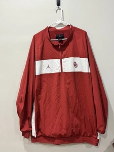 Jordan Oklahoma Sooners Football Team Issued Windbreaker Jacket 3XLT - Picture 1 of 4