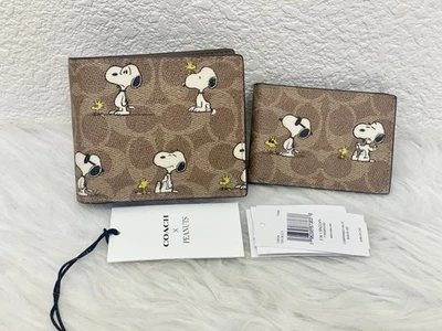 NWT Coach X Peanuts 3 In 1 Wallet In Signature Canvas With Snoopy Print CBK56 - Image 1 of 4