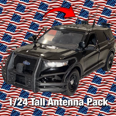 1/24 Diecast Fire/EMS/Police Tall Antenna Pack ( Includes 5 of each type ) - Image 1 of 4
