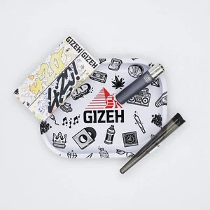 GIZEH Comic Mix White Rolling Tray Set - Mischeschale/ Drehtablett Kifferbox - Bild 1 von 2