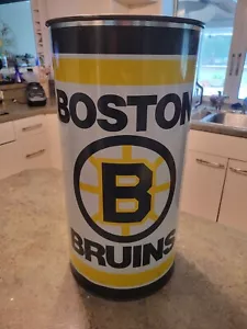 RARE Vintage Tall Metal Trash Can Pail BOSTON BRUINS NHL Hockey 19.5" - Picture 1 of 7